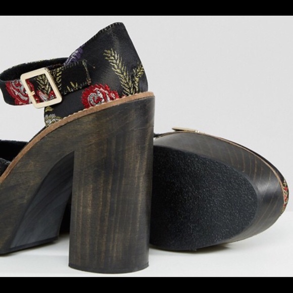 Free People Starlet embroidered wood Platform pump - Picture 7 of 7